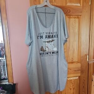 Gray Graphic Sleep Shirt